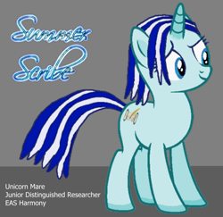Size: 1000x970 | Tagged: safe, artist:stargliderx, oc, oc only, oc:summer scribe, pony, unicorn, fanfic:expedition to cloudbreak islands, base used, female, horn, mare, solo, unicorn oc