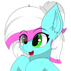 Size: 700x700 | Tagged: safe, artist:llhopell, oc, oc only, oc:soffy, earth pony, pony, simple background, smiling, solo