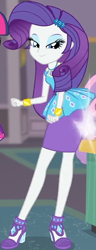 Size: 324x843 | Tagged: safe, screencap, rarity, sweetie belle, twilight sparkle, equestria girls, equestria girls series, g4, school of rock, clothes, cropped, cute, dress, female, field trip, geode of shielding, gold, hairclip, high heels, jewelry, lidded eyes, looking down, magical geodes, museum, raribetes, rarity peplum dress, shoes, skirt, sleeveless, smiling, wrist cuffs