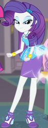 Size: 315x840 | Tagged: safe, screencap, rarity, twilight sparkle, equestria girls, g4, my little pony equestria girls: better together, school of rock, clothes, cropped, cute, dress, female, field trip, geode of shielding, gold, hairclip, high heels, jewelry, lidded eyes, looking down, magical geodes, museum, raribetes, shoes, skirt, sleeveless, smiling, wrist cuffs
