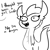 Size: 2250x2250 | Tagged: safe, artist:tjpones, part of a set, smolder, dragon, g4, ambiguous gender, dialogue, female, high res, implied gallus, monochrome, offscreen character, simple background, white background