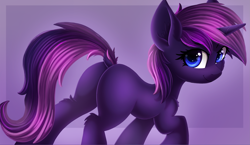 Size: 3999x2323 | Tagged: oc name needed, safe, artist:atlas-66, oc, oc only, pony, unicorn, butt, dock, female, high res, looking at you, looking back, mare, plot, solo