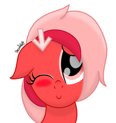 Size: 900x950 | Tagged: safe, artist:itsnovastarblaze, oc, oc only, oc:downvote, earth pony, pony, derpibooru, cute, derpibooru ponified, earth pony oc, female, floppy ears, hairclip, happy, looking at you, looking up, looking up at you, mare, meta, ponified, signature, simple background, solo, transparent background