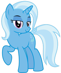 Size: 1909x2284 | Tagged: safe, artist:sketchmcreations, trixie, pony, unicorn, g4, female, lidded eyes, looking at you, mare, raised hoof, simple background, smiling, solo, transparent background, vector