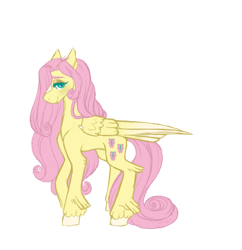 Size: 716x740 | Tagged: safe, artist:ask-pinkie-polkadot-pie, fluttershy, pony, tumblr:ask-pinkie-polkadot-pie, g4, colored hooves, female, simple background, solo, transparent background