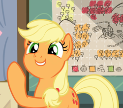 Size: 892x783 | Tagged: safe, screencap, applejack, earth pony, pony, g4, going to seed, cropped, cute, female, jackabetes, smiling, solo