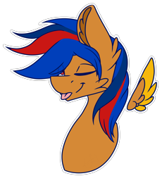 Size: 2448x2660 | Tagged: safe, artist:chazmazda, oc, oc only, pony, cheek fluff, commission, commissions open, digital art, high res, simple background, solo, tongue out, transparent background