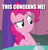 Size: 835x865 | Tagged: safe, edit, edited screencap, screencap, pinkie pie, earth pony, pony, a trivial pursuit, g4, caption, concerned, cropped, female, image macro, juxtaposition bait, meme, reaction image, solo, text