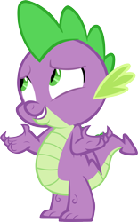 Size: 3718x5998 | Tagged: safe, artist:memnoch, spike, dragon, g4, male, simple background, solo, transparent background, vector, winged spike, wings