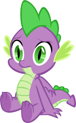 Size: 3606x5784 | Tagged: safe, artist:memnoch, spike, dragon, g4, male, simple background, sitting, solo, transparent background, vector, winged spike, wings