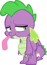 Size: 4301x6001 | Tagged: safe, artist:memnoch, spike, dragon, dragon dropped, g4, belly, male, simple background, solo, tongue out, transparent background, vector, winged spike, wings