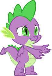 Size: 4179x6059 | Tagged: safe, artist:memnoch, spike, dragon, g4, male, simple background, solo, transparent background, vector, winged spike, wings