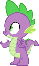 Size: 3616x6001 | Tagged: safe, artist:memnoch, spike, dragon, g4, male, simple background, solo, transparent background, vector, winged spike, wings