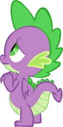 Size: 2846x5684 | Tagged: safe, artist:memnoch, spike, dragon, g4, male, simple background, solo, transparent background, vector, winged spike, wings