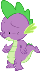 Size: 3361x5944 | Tagged: safe, artist:memnoch, spike, dragon, g4, eyes closed, male, simple background, solo, transparent background, vector