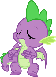 Size: 4280x5856 | Tagged: safe, artist:memnoch, spike, dragon, g4, eyes closed, male, simple background, sitting, solo, transparent background, vector, winged spike, wings