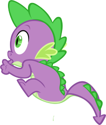 Size: 5080x6001 | Tagged: safe, artist:memnoch, spike, dragon, g4, male, simple background, solo, thumb sucking, transparent background, vector, wide eyes