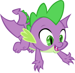 Size: 6185x6001 | Tagged: safe, artist:memnoch, spike, dragon, g4, male, simple background, solo, transparent background, vector, winged spike, wings