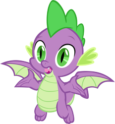 Size: 5578x6001 | Tagged: safe, artist:memnoch, spike, dragon, g4, the point of no return, male, simple background, solo, spread wings, transparent background, vector, winged spike, wings