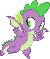 Size: 4970x5903 | Tagged: safe, artist:memnoch, spike, dragon, a matter of principals, g4, male, simple background, solo, transparent background, vector, winged spike, wings