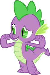 Size: 3991x6001 | Tagged: safe, artist:memnoch, spike, dragon, g4, flexing, male, simple background, solo, transparent background, vector