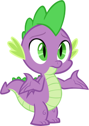 Size: 4214x6001 | Tagged: safe, artist:memnoch, spike, dragon, g4, male, simple background, solo, transparent background, vector, winged spike, wings