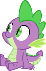 Size: 3785x5922 | Tagged: safe, artist:memnoch, spike, dragon, g4, male, simple background, sitting, smiling, solo, transparent background, vector