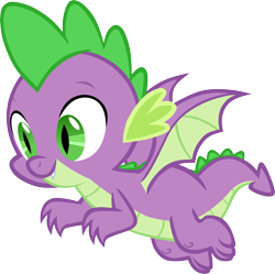 Size: 5891x5862 | Tagged: safe, artist:memnoch, spike, dragon, g4, flying, male, simple background, solo, transparent background, vector, winged spike, wings