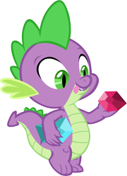 Size: 4332x6001 | Tagged: safe, artist:memnoch, spike, dragon, g4, the last problem, gem, hungry, licking, licking lips, male, simple background, solo, tongue out, transparent background, vector, winged spike, wings