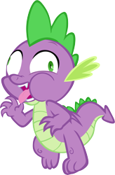 Size: 3895x5943 | Tagged: safe, artist:memnoch, spike, dragon, g4, faic, male, simple background, solo, tongue out, transparent background, vector, winged spike, wings