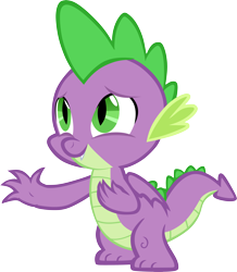 Size: 5133x5874 | Tagged: safe, artist:memnoch, spike, dragon, dragon dropped, g4, male, simple background, solo, transparent background, vector, winged spike, wings