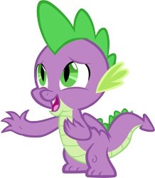 Size: 5074x5810 | Tagged: safe, artist:memnoch, spike, dragon, dragon dropped, g4, male, simple background, solo, transparent background, vector, winged spike, wings