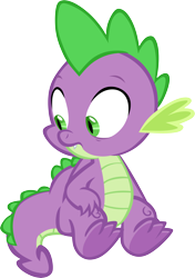 Size: 4222x6001 | Tagged: safe, artist:memnoch, spike, dragon, g4, male, simple background, sitting, solo, transparent background, vector, winged spike, wings