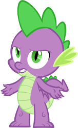 Size: 3637x6001 | Tagged: safe, artist:memnoch, spike, dragon, g4, the ending of the end, male, simple background, solo, spread arms, transparent background, vector, winged spike, wings