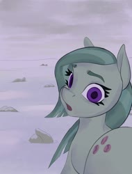 Size: 942x1240 | Tagged: safe, artist:escapist, marble pie, earth pony, pony, g4, female, no catchlights, snow, solo