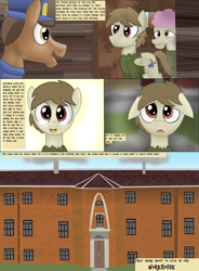 Size: 4512x6120 | Tagged: safe, artist:mr100dragon100, oc, comic:new beginnings and new friends, comic, dark forest au's matthew, floppy ears, workhouse