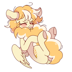 Size: 1000x1000 | Tagged: safe, artist:rymdsten, oc, oc only, oc:orange cream, pegasus, pony, :p, cute, female, fluffy, mare, simple background, solo, tongue out, transparent background