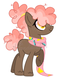 Size: 540x693 | Tagged: safe, artist:ipandacakes, oc, oc only, earth pony, pony, clothes, offspring, parent:cheese sandwich, parent:pinkie pie, parents:cheesepie, scarf, simple background, solo, transparent background