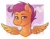 Size: 739x583 | Tagged: safe, artist:_abricosss_, scootaloo, pegasus, pony, g4, bust, female, older, older scootaloo, portrait, smiling, solo