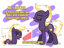 Size: 1280x954 | Tagged: safe, artist:estories, oc, oc only, oc:wildheart, earth pony, pony, g4, earth pony master race, female, mare, pony racism, pride, proud, racism, simple background, solo, transparent background