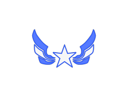 Size: 2048x1536 | Tagged: safe, artist:lietiejackson, blue and white, logo, no pony, republican states air force (rsaf), simple background, stars, transparent background, wings