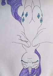 Size: 2204x3166 | Tagged: safe, artist:andrew.a., rarity, pony, unicorn, g4, crying, female, high res, solo, traditional art