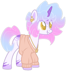Size: 1269x1366 | Tagged: safe, artist:azrealrou, oc, oc only, oc:trending style, pony, unicorn, simple background, solo, transparent background