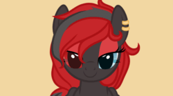 Size: 872x486 | Tagged: safe, artist:artsandadopts, oc, oc only, oc:sharpe, pegasus, pony, :p, animated, cute, female, gif, head tilt, heterochromia, mare, ocbetes, one eye closed, piercing, solo, tongue out, wink, ych result
