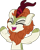 Size: 800x1003 | Tagged: safe, artist:jhayarr23, autumn blaze, kirin, g4, awwtumn blaze, bust, cloven hooves, curved horn, cute, evil laugh, eyes closed, female, horn, laughing, open mouth, simple background, smiling, solo, transparent background, underhoof, vector