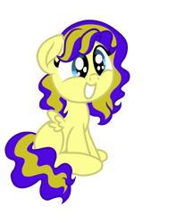 Size: 720x912 | Tagged: safe, artist:itsnovastarblaze, artist:swivel starsong, oc, oc only, oc:artsy scribble, pegasus, pony, blank flank, collaboration, cute, female, filly, grin, pegasus oc, simple background, sitting, smiling, solo, transparent background, wings