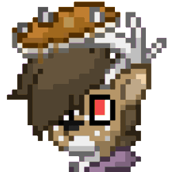 Size: 400x400 | Tagged: safe, artist:blue horizon, oc, oc only, oc:ace, deer, pony, pony town, animated, deer oc, food, pancakes, pixel art, simple background, solo, syrup, transparent background