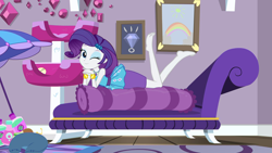 Size: 1920x1080 | Tagged: safe, edit, edited screencap, editor:grapefruitface, screencap, rarity, camping must-haves, equestria girls, g4, my little pony equestria girls: better together, adorasexy, barefoot, blue eyeshadow, body pillow, bronybait, clothes, cushion, cute, eyeshadow, feet, female, looking at you, makeup, one eye closed, pencil skirt, pillow, prone, raribetes, rarity peplum dress, rarity's bedroom, seductive, seductive pose, sexy, skirt, solo, wink, winking at you