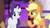 Size: 1920x1080 | Tagged: safe, screencap, applejack, discord, rarity, draconequus, earth pony, pony, unicorn, g4, the summer sun setback, applejack's hat, cowboy hat, discussion, duo focus, female, freckles, frown, looking at each other, male, mare, narrowed eyes, night, ponytail, raised hoof, stetson