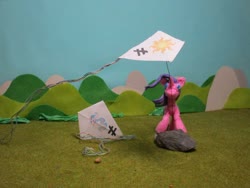 Size: 1024x768 | Tagged: safe, alternate version, artist:malte279, princess celestia, starlight glimmer, g4, craft, inequality sign, kite, kite flying, kites, sculpture, starch foam
